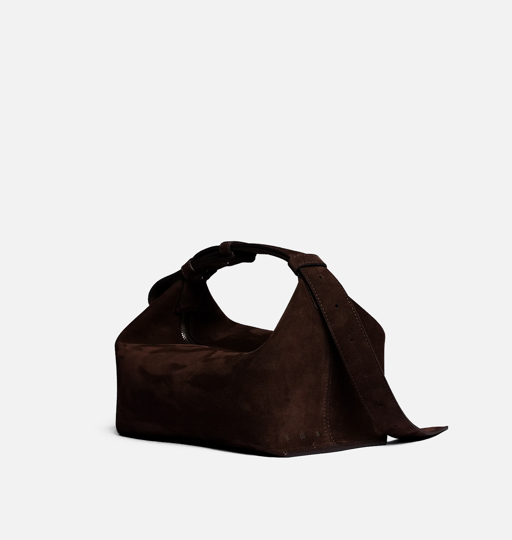 Сумка из натуральной замши BOBBI medium Fondant