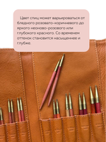 набор укороченных спиц из розового дерева Lotus Yarns Sahara 8,5 см