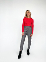 Лонгслив в рубчик Красный 5