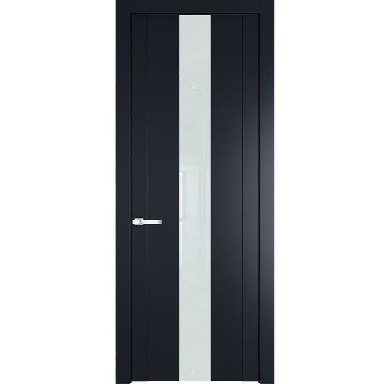 Межкомнатная дверь эмаль Profil Doors 1.9P нэви блу стекло белый лак