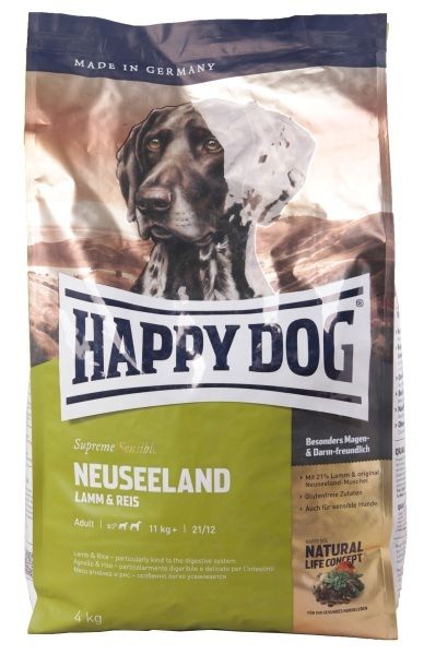 Корм для чувствительных собак Happy Dog Neuseeland Supreme Sensible с Ягненком и Рисом