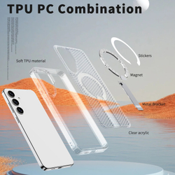 Прозрачный чехол Mesh Pro Magnetic Case для Samsung Galaxy S25 FE