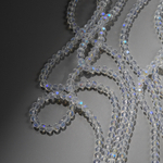 Хрустальные бусины "Марказит" с эффектом иризации, оттенок "Белый", 4,2*3,5мм, рондель