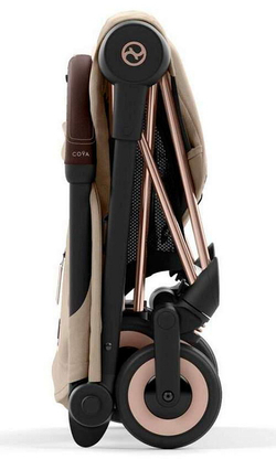 Прогулочная коляска Cybex Coya Cozy Beige с дождевиком и бампером/Rosegold 522005611