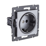 Розетка штепсельная SCHUKO 16A/250 В, серый Kollinger REA-002GY для Aspekt, Eleganz, Reflex