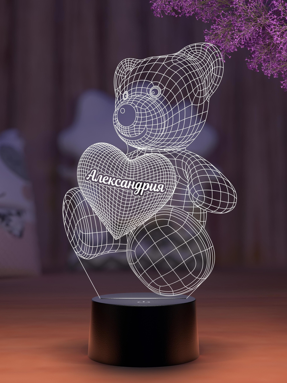 Ночник "Мишка с именем Александрия"