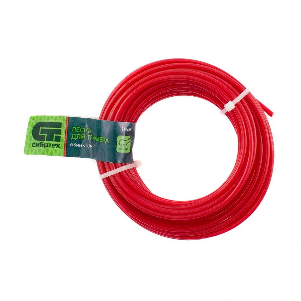 Леска для триммера круглая, 3.0 мм х 10 м, Россия Сибртех