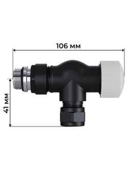 Набор термостатический осевой Royal Thermo Design Pro 15мм М30х1,5 (Черный)