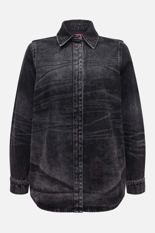 Джинсовая рубашка acid wash