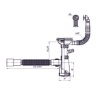 Сифон 3 1/2*40 с носиком, с круглым переливом, с гофрой 40*40*50 (1450мм) BKG30145W ИНКОПЛАСТ