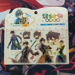 Прозрачные стикеры "Genshin Impact / Геншин - Чжун Ли"