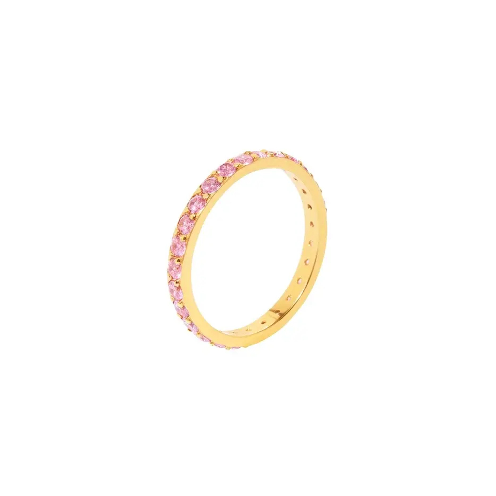 Кольцо Pave Ring - Gold Pink