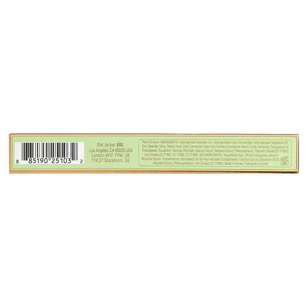 Pixi Beauty, 2-в-1 Natural Brow Duo, карандаш и гель для бровей, 0634 мягкий черный, 1 шт.