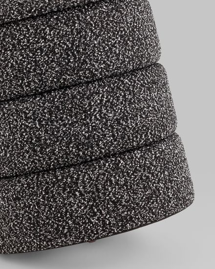 Пуф с ящиком Hive XS букле черный меланж