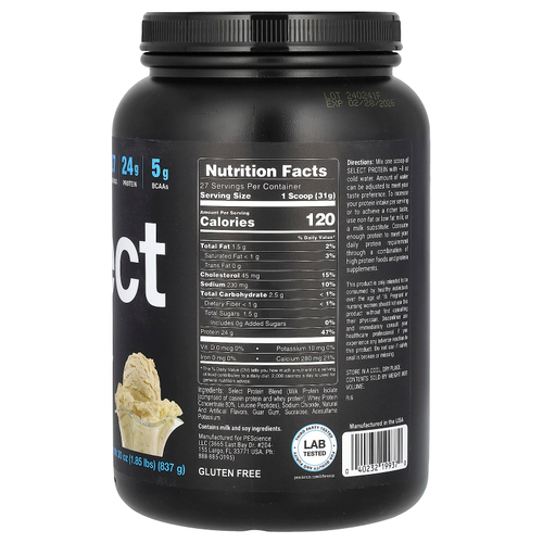 PEScience, Select Protein, изысканная ваниль, 837 г (1,85 фунта)