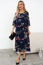Платье Хелен (темно синий)-52р-р Р11-2075/9 Nikol