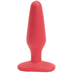 Втулка средняя шероховатая Butt Plug slim medium (Цвет: красный)