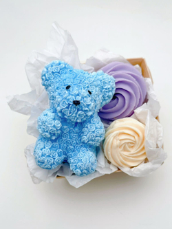 Набор из мыла «Мишка из роз, блюскай»
