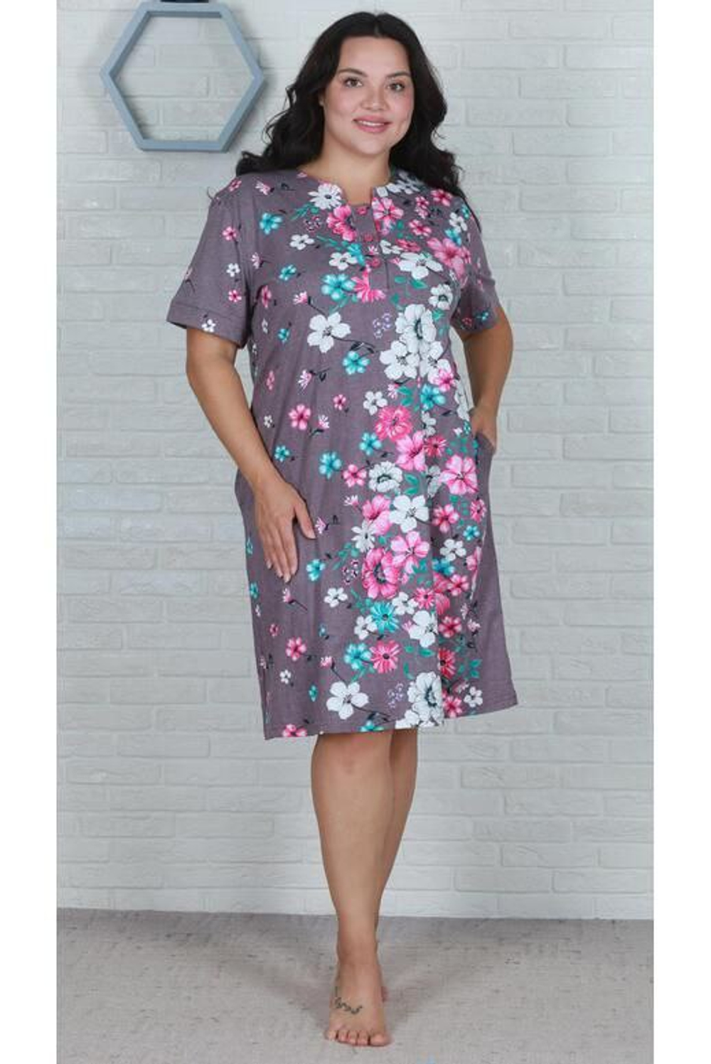 1431 Футболка женская удлиненная (56)