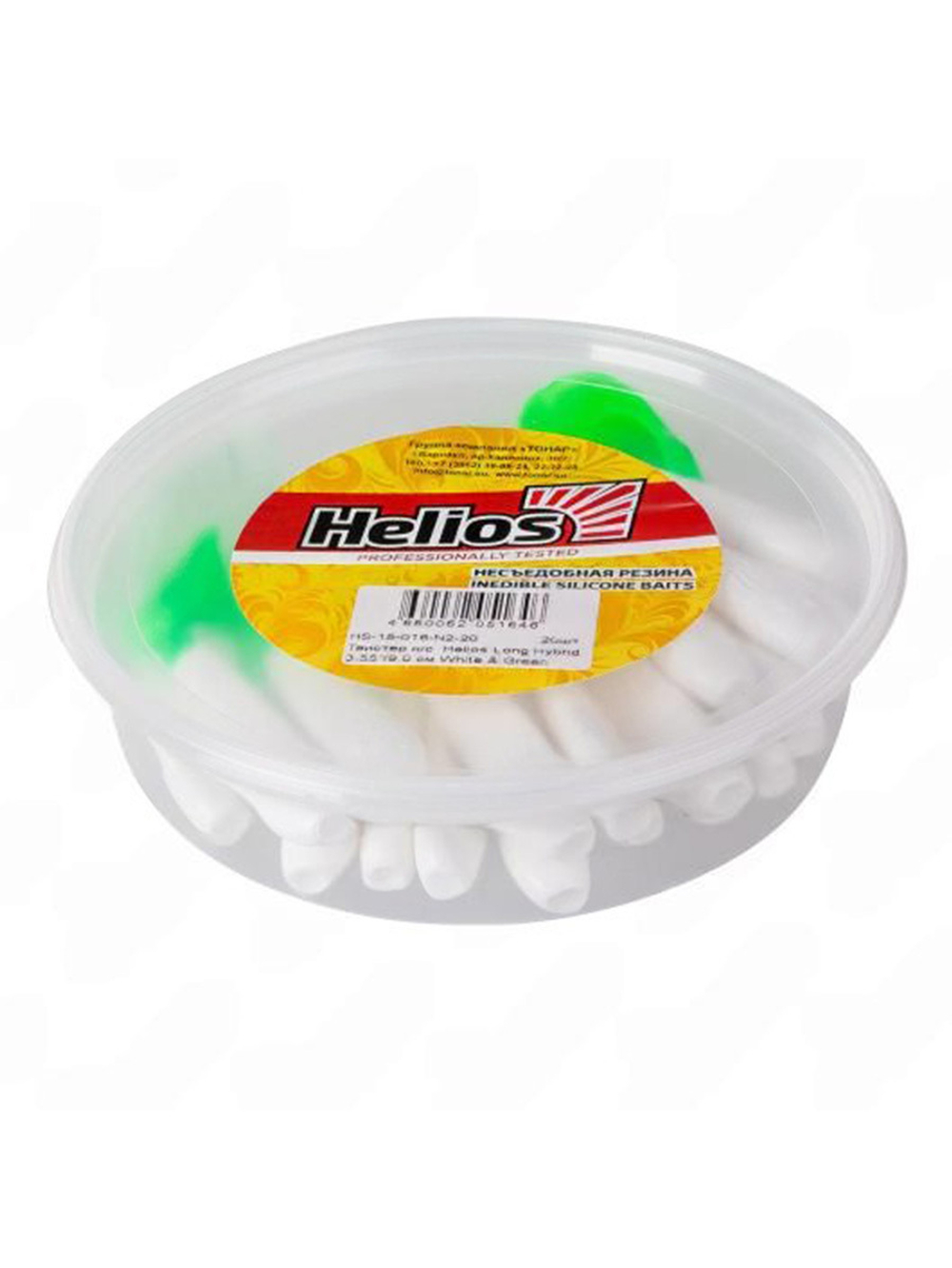 Твистер несъедобный Helios Long Hybrid 3,55"/9,0 см MIX 100шт. (HS-15-031-N)