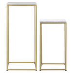 Набор из 2-х столиков mayen gold, белые/золотистые