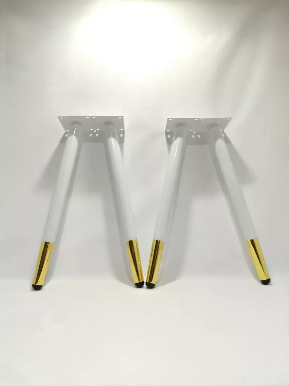 Ножки мебельные белые с золотом 400мм/4шт