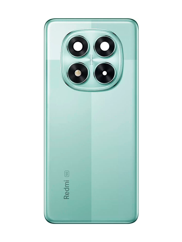 Задняя крышка для Xiaomi Redmi Note 14 Pro 5G Зеленая (Coral green) со стеклом камеры