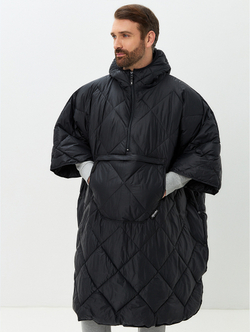 Утеплённое пончо 3 в 1 Shikotan black unisex
