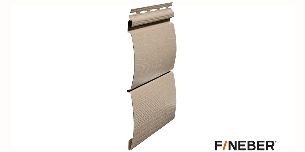 Сайдинг панель Фасадная сандал 3660мм х 232мм FineBer BlockHouse коллекция Classic Color