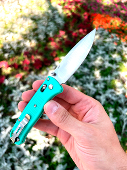 Нож Benchmade 535 Bugout CIVIL MINT (редкий цвет) А+++ - минт рукоять, клинок сатин, фурнитура сатин