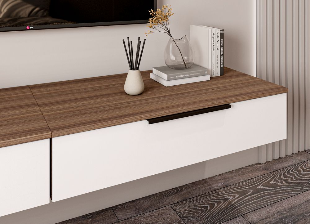 МС Роза Подвесная тумба 900 Орех Франклин/Ройс Пудра скин