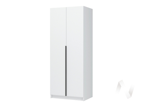 Шкаф 2-х створчатый ШК-01 Лион (белый/белый)