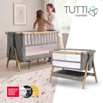 Кровать-трансформер приставная Tutti Bambini CoZee XL 120х60 см Oak/Charcoal