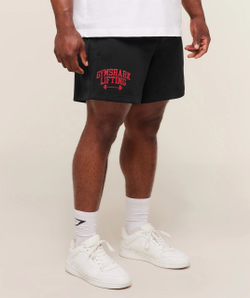 Шорты GYMSHARK Lifting Barbell 5" Mesh Shorts Black/Red