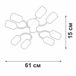 Потолочная люстра Vitaluce V2822 V2822-1/8PL