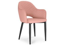 Стул на металлокаркасе Vener coral / black