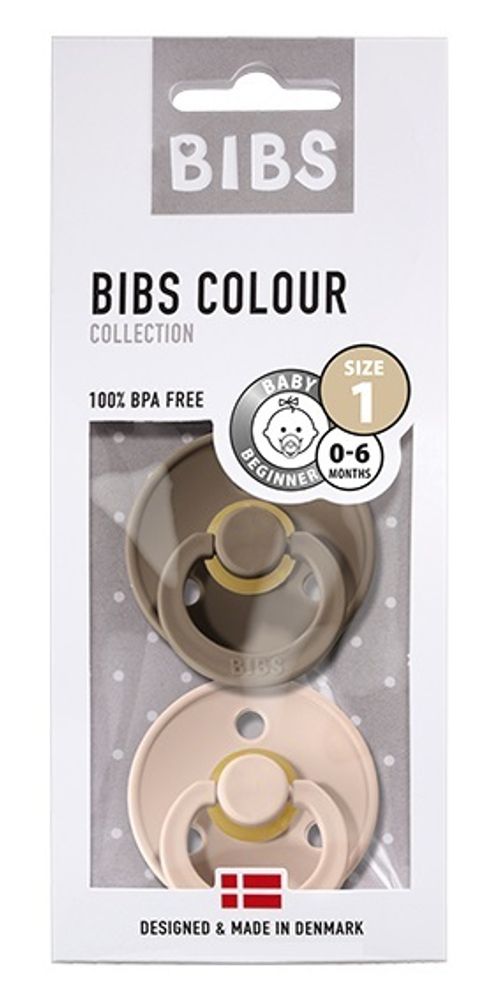 Набор BIBS Colour: Dark Oak/Blush, 0-6 месяцев