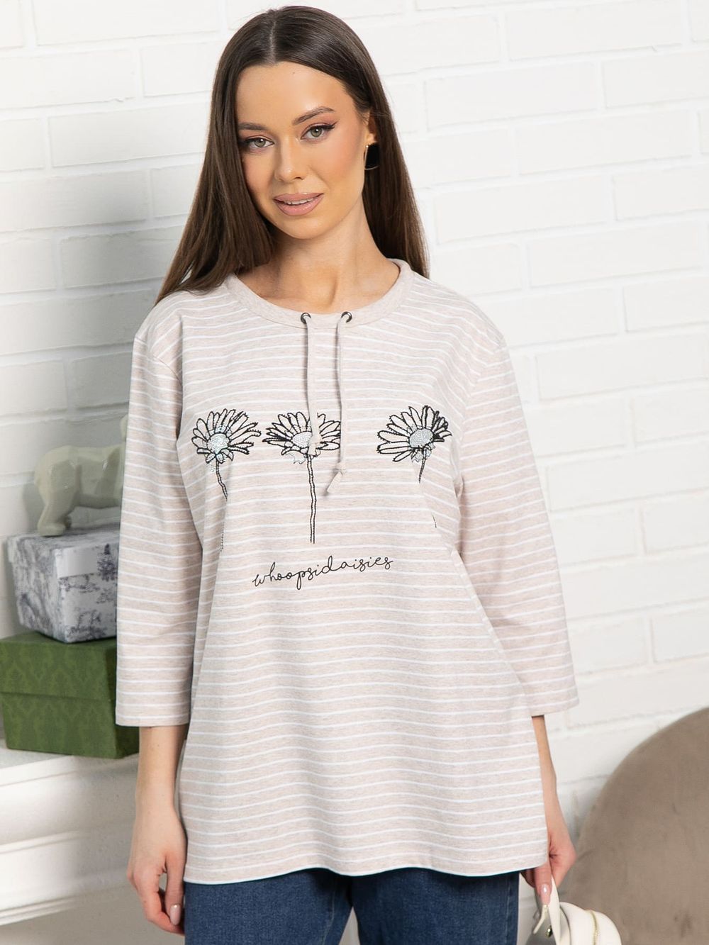 Блуза Сияющий набросок (бежевая) Б15286-18М LT Collection