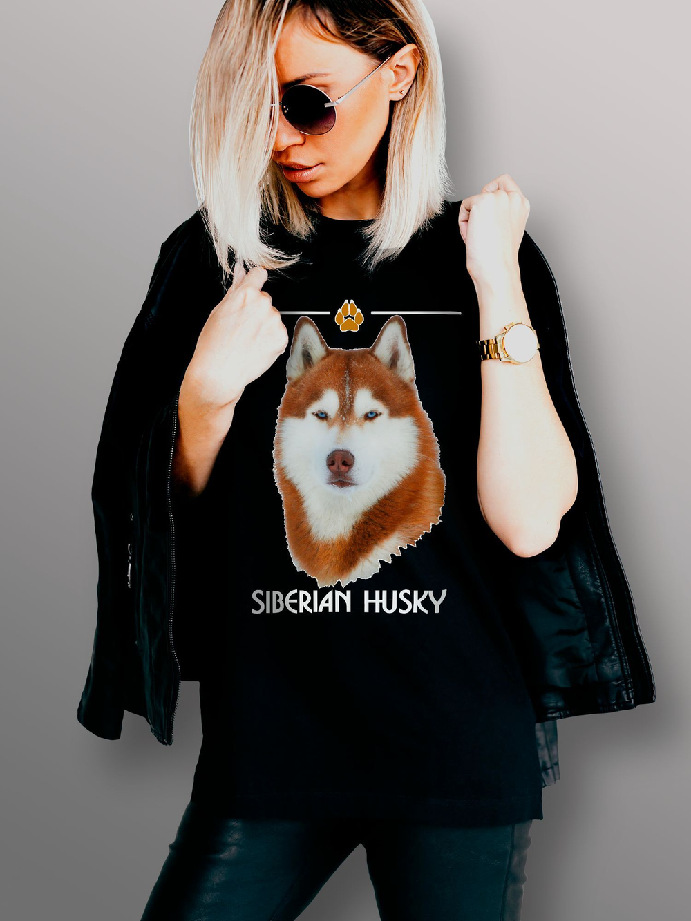 Футболка сибирский хаски