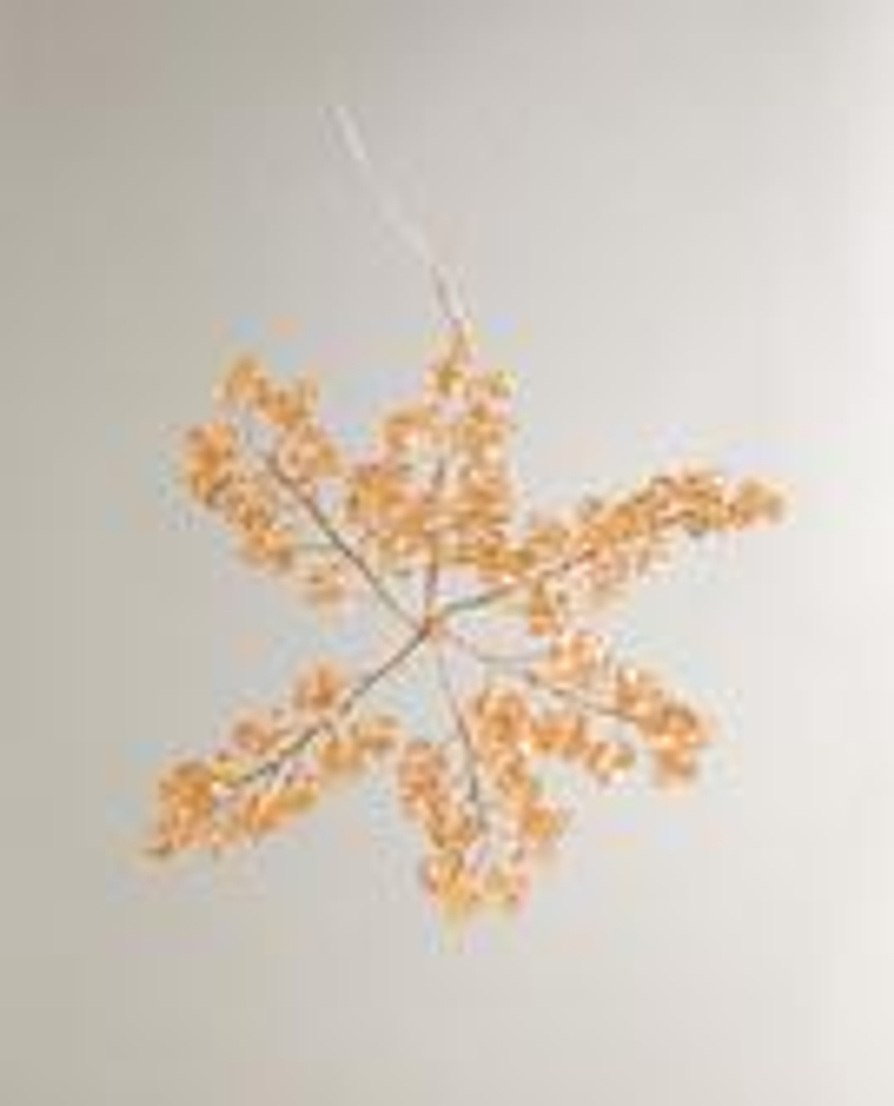 ZARA HOME ЕЛОЧНОЕ УКРАШЕНИЕ «ЦВЕТЫ» ИЗ БУСИН, КАРАМЕЛЬНЫЙ