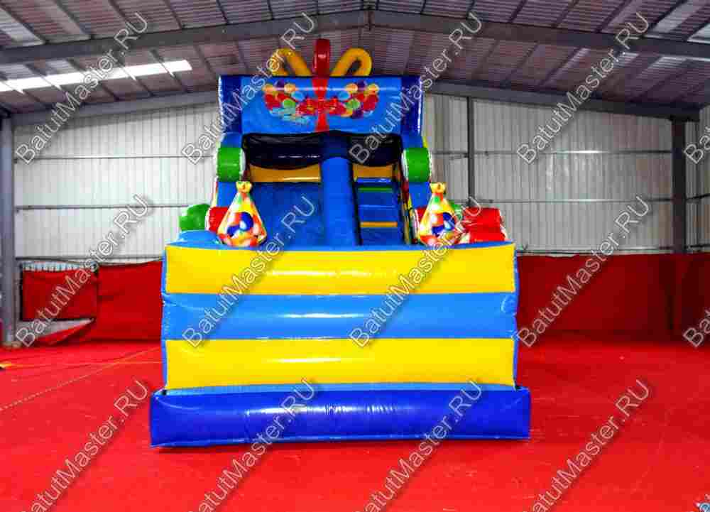 Надувной батут-горка "Подарок" 8*4*6 м