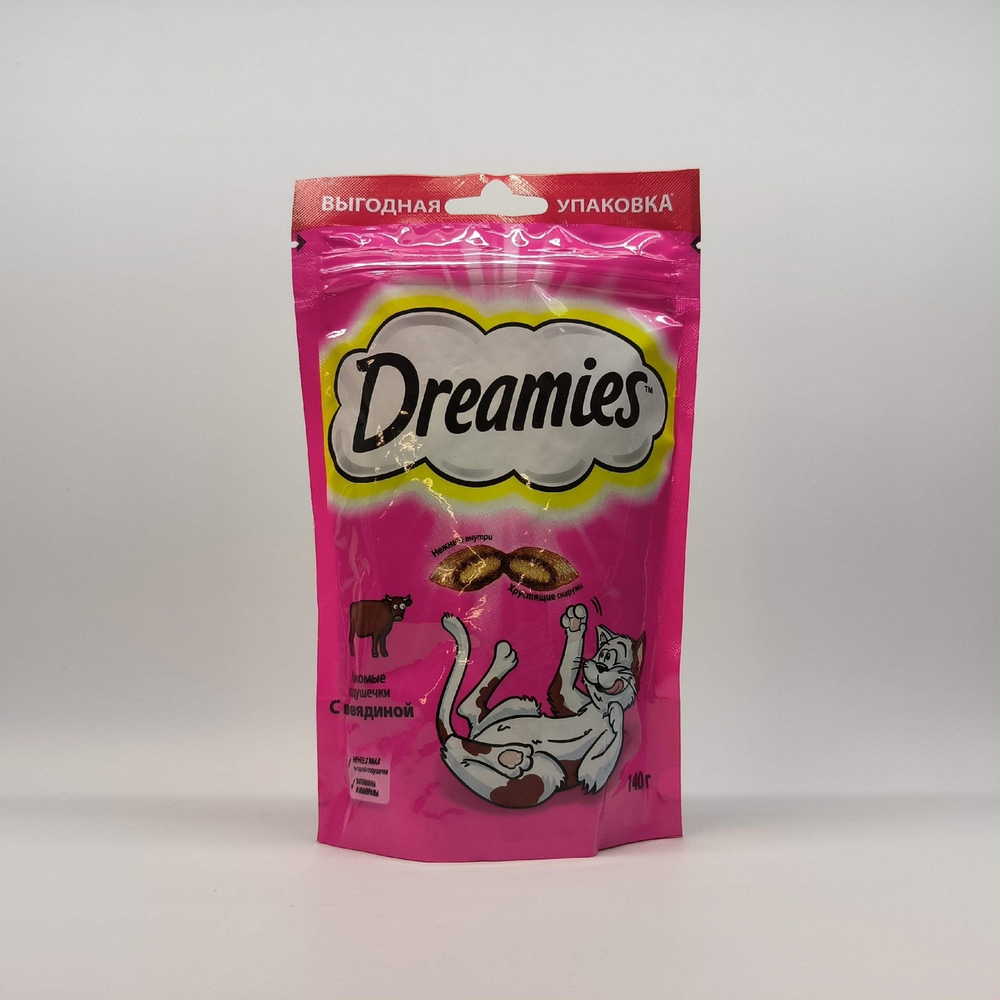 Лакомство с говядиной для кошек Dreamies, 140г