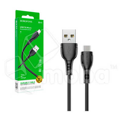 Кабель MicroUSB Borofone BX51 (2.4A,1m) черный
