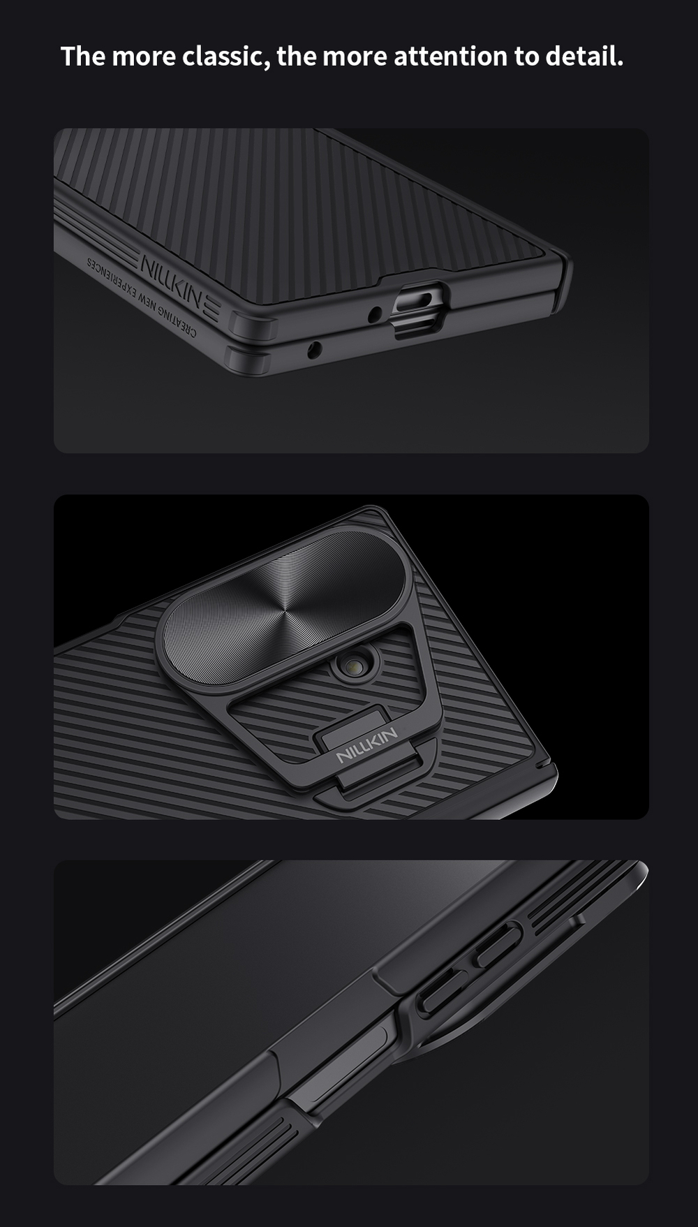 Чехол с MagSafe на Samsung Galaxy Fold 7, серия CamShield Prop Magnetic (версия с металлической откидной крышкой) от Nillkin