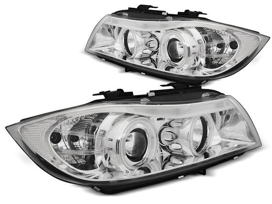 Передние фары Angel Eyes для BMW 3 E90 / E91 (05-08) CCFL Chrome
