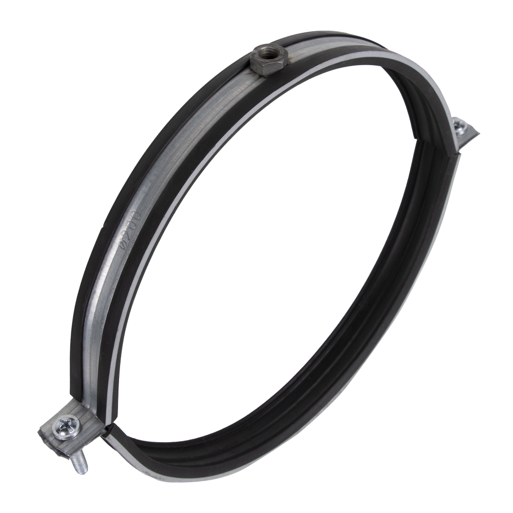 Хомут для воздуховода SHUFT с резиновым профилем 200мм (гайка)