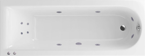 Акриловая ванна Excellent Actima Aurum Hydro+ 170х70 см WAEX.AUR17.HYDRO+.CR с гидромассажем, белая