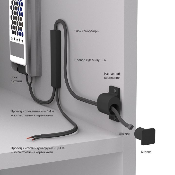 Выключатель сенсорный с функцией диммирования Elektrostandard 12/24V 36/72W 95003/01 a072042