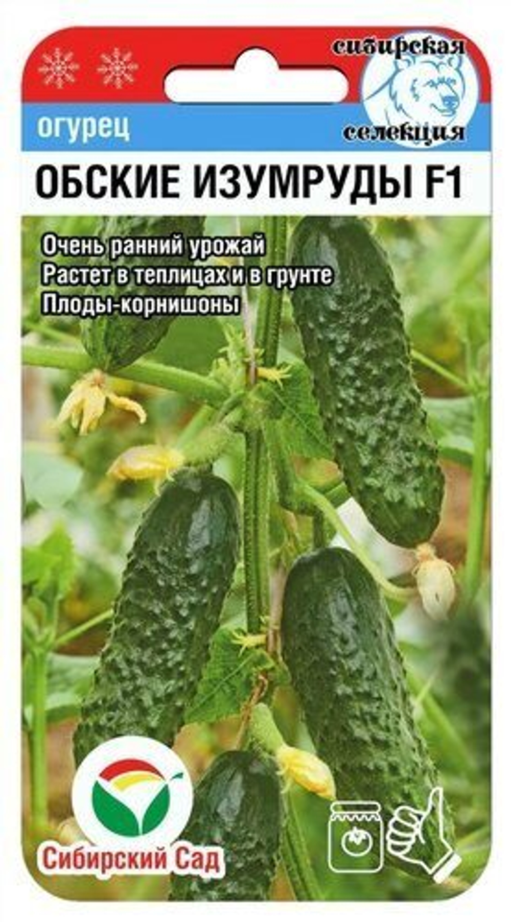 Огурец Обские изумруды F1 7шт (Сиб Сад)