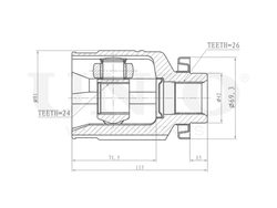 ШРУС внутренний UNIO CVJ-30095